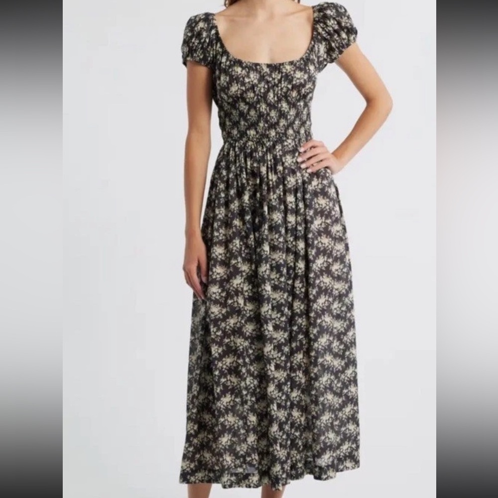 DOEN Quinley Dress In Noir Floral Size S *NWT*